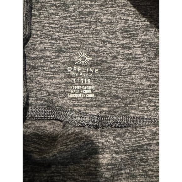 Offline by Aerie Dark Heather Gray Over the Belly Maternity Jogger Size Large - Picture 6 of 7